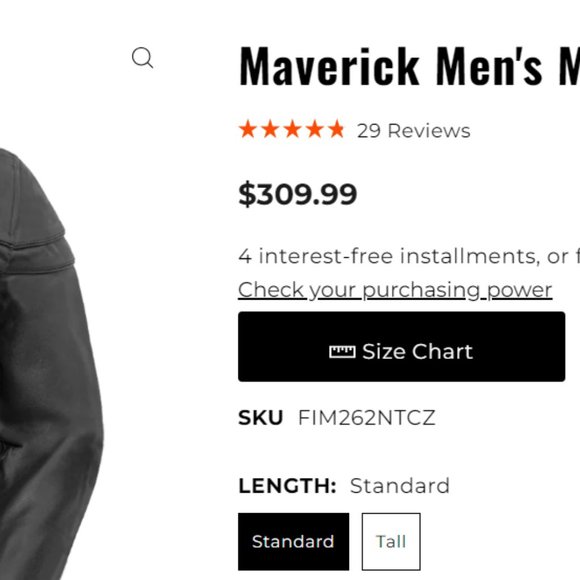 Maverick Men's Motorcycle Leather Jacket - Large - Picture 10 of 15